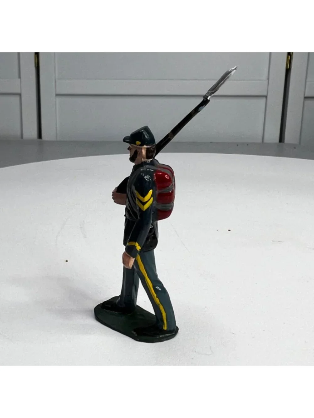 Vintage Union Toy Soldier Figurine in Marching Pose - Possibly Marx Reissue?